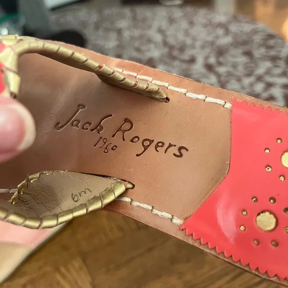 Jack Rogers Women's Bright Orange Sandals - Picture 3 of 4